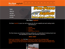 Tablet Screenshot of pro-paveasphalt.com